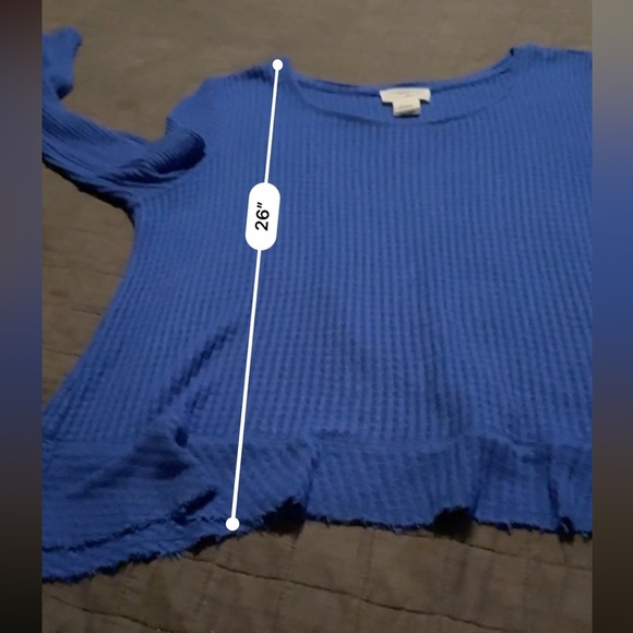 For the Republic Long sleeve waffle knit top‎ Large - Picture 3 of 5
